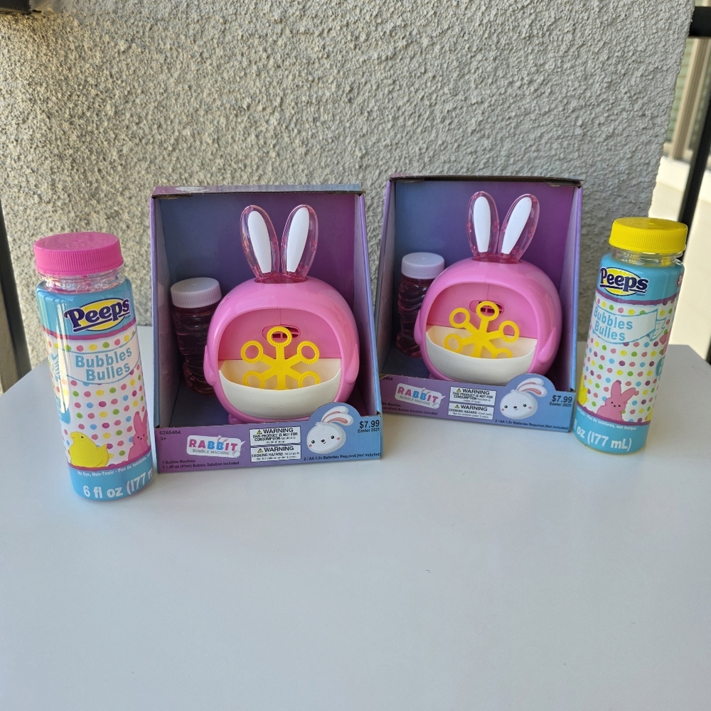 Pink Rabbit Small Bubble Machine